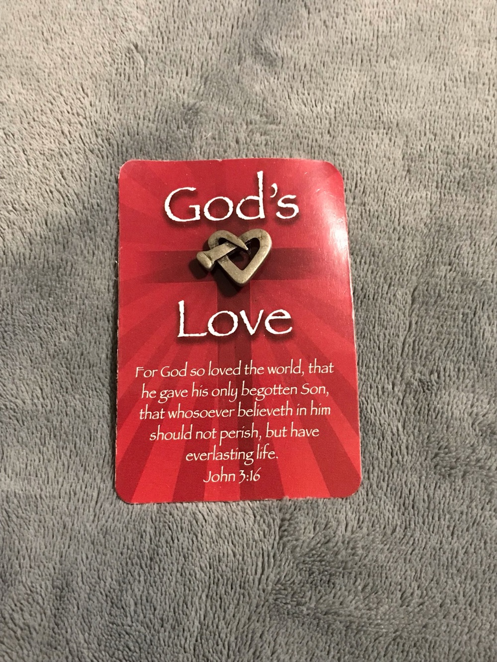 God’s Love Silver Tone Nail Religion Lapel Pin Brooch